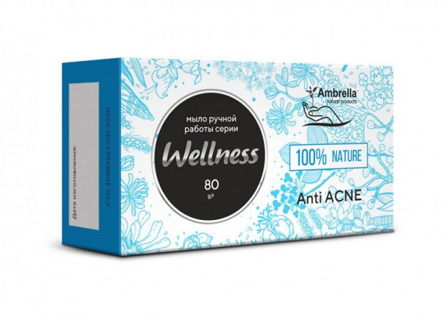 фотография  мыло натуральное "wellness" anti acne, 80г в каталоге от интернет-магазина ТравыЛечебные.РФ