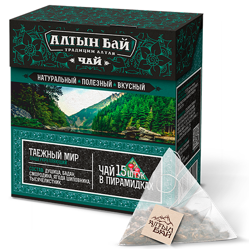 фотография  чайный напиток "таежный мир" общеукрепляющий, 15 пирамидок в каталоге от интернет-магазина ТравыЛечебные.РФ