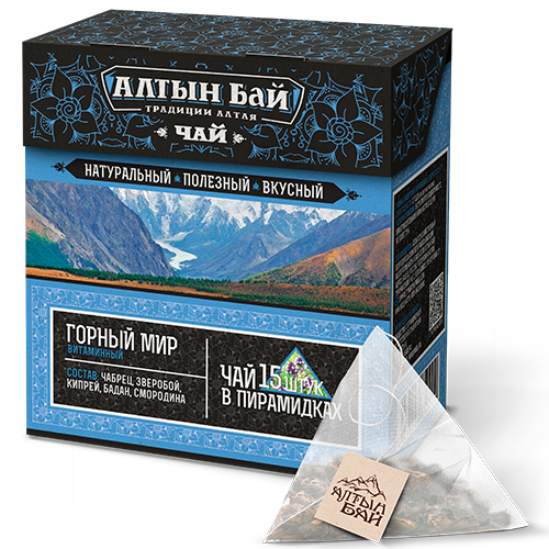 фотография  чайный напиток "горный мир" витаминный, 15 пирамидок в каталоге от интернет-магазина ТравыЛечебные.РФ