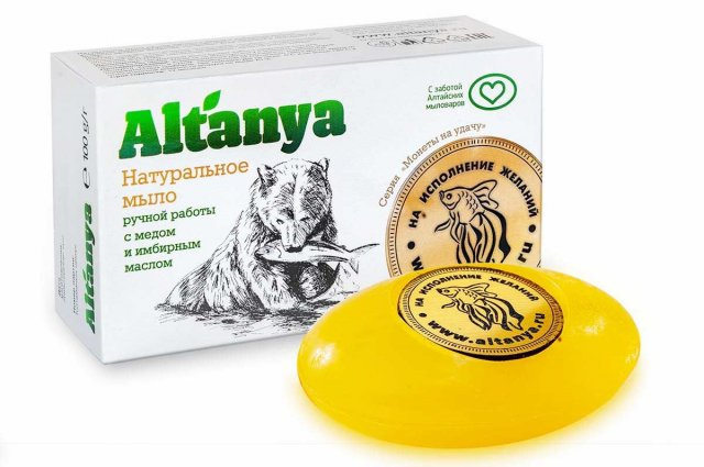 фотография  мыло натуральное "altanya" с медом и имбирным маслом, 100г в каталоге от интернет-магазина ТравыЛечебные.РФ