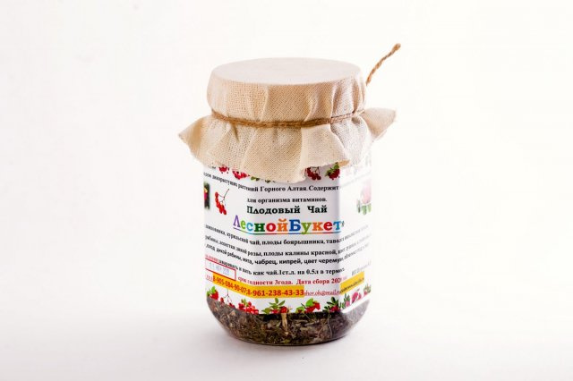 фотография  чайный напиток "лесной букет" (плодовый), банка 330г в каталоге от интернет-магазина ТравыЛечебные.РФ