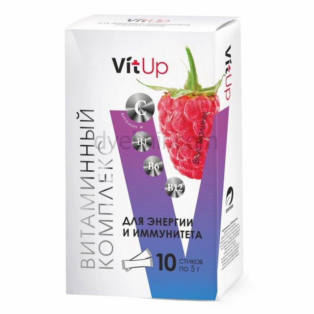 фотография  витаминный комплекс для энергии и иммунитета "vitup" со вкусом малины, 10 штук в каталоге от интернет-магазина ТравыЛечебные.РФ