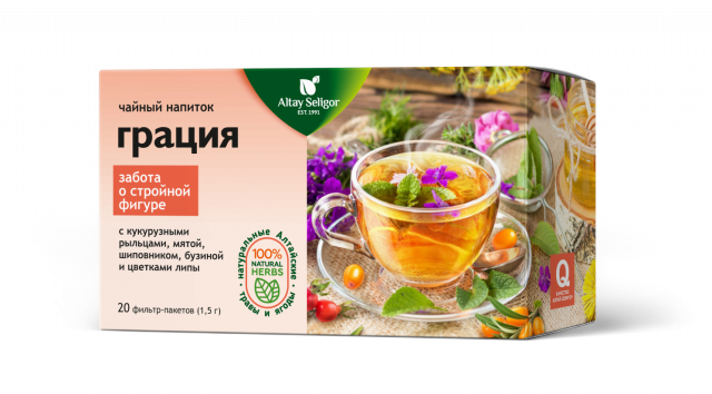 фотография  чайный напиток «грация» очищающий, 20 фильтр-пакетов в каталоге от интернет-магазина ТравыЛечебные.РФ