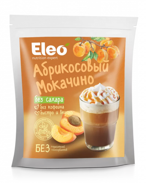 фотография  абрикосовый мокачино без сахара "eleo", 150г в каталоге от интернет-магазина ТравыЛечебные.РФ