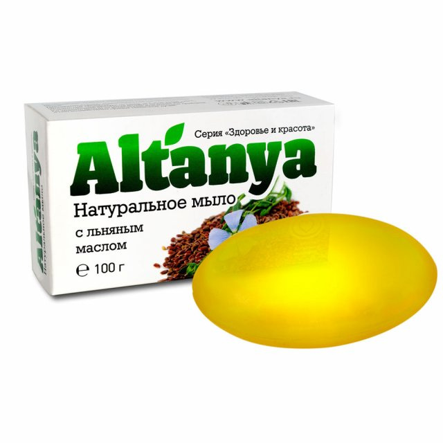 фотография  мыло натуральное "altanya" с льняным маслом, 100г в каталоге от интернет-магазина ТравыЛечебные.РФ