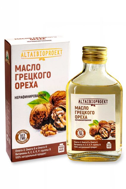 фотография  масло грецкого ореха "алтайбиопроект", 100мл в каталоге от интернет-магазина ТравыЛечебные.РФ
