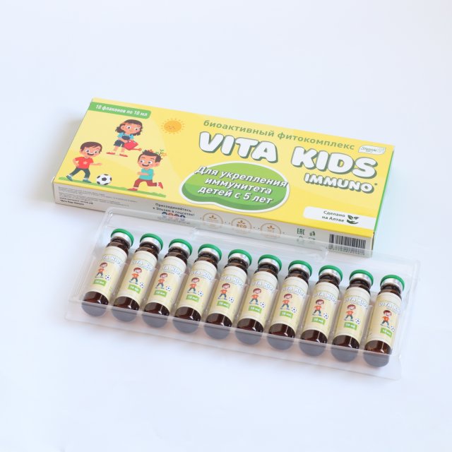 фотография  биоактивный фитокомплекс "vita kids" immuno, 100мл в каталоге от интернет-магазина ТравыЛечебные.РФ