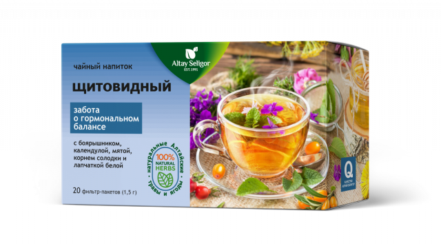 фотография  чайный напиток "щитовидный", 20 фильтр-пакетов в каталоге от интернет-магазина ТравыЛечебные.РФ