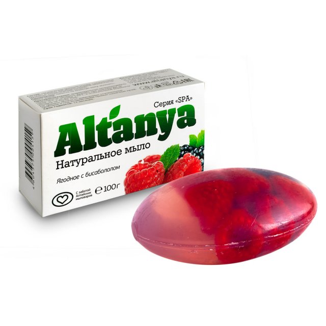 фотография  мыло натуральное ягодное "altanya" с бисабололом, 100г в каталоге от интернет-магазина ТравыЛечебные.РФ