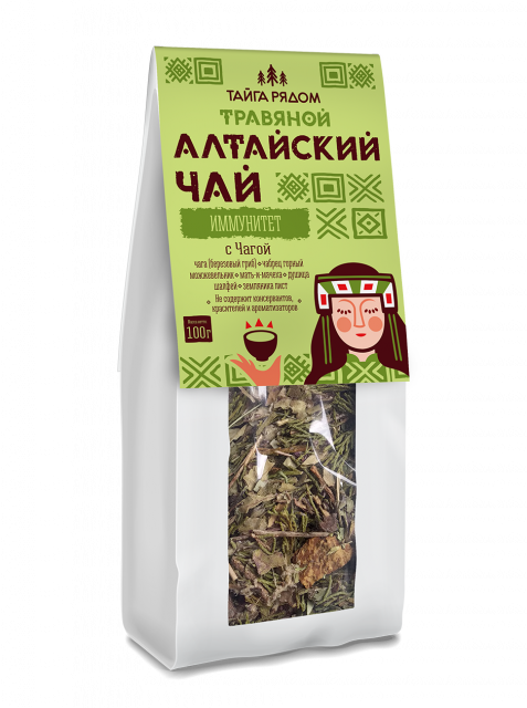 фотография  алтайский травяной чай "иммунитет" с чагой, 100г в каталоге от интернет-магазина ТравыЛечебные.РФ