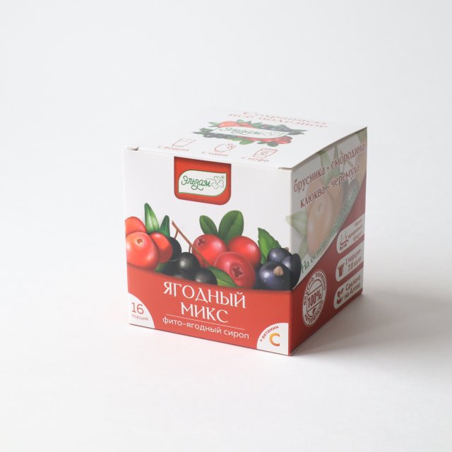 фотография  фито-ягодный сироп "эльзам" ягодный микс, 16 порций по 14г в каталоге от интернет-магазина ТравыЛечебные.РФ