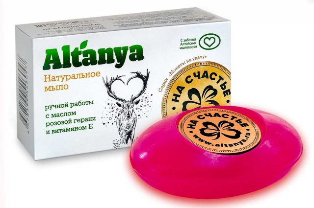 фотография  мыло натуральное "altanya" с маслом розовой герани и витамином е, 100г в каталоге от интернет-магазина ТравыЛечебные.РФ